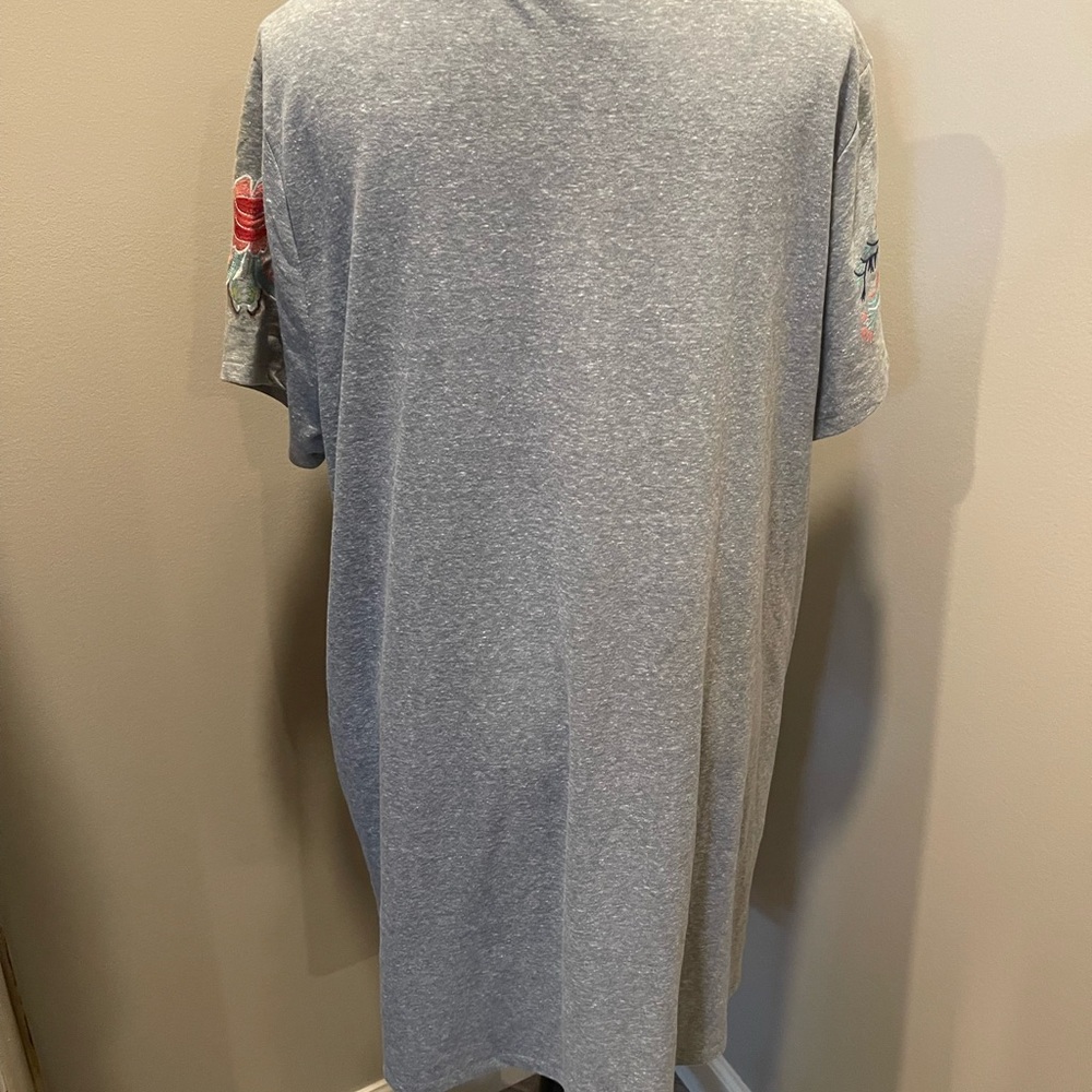 Umgee Gray Dress with Colorful Embroidery - Picture 2 of 5